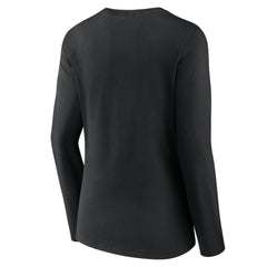 Arizona Diamondbacks Women's Live For It Long Sleeve Long Sleeve V-Neck T-Shirt - Black T-shirts