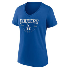 Los Angeles Dodgers Women's Live For It Team V-Neck T-Shirt - Royal T-shirts