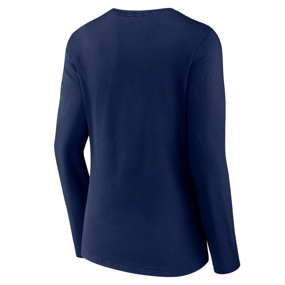 Houston Astros Women's Live For It Long Sleeve Long Sleeve V-Neck T-Shirt - Navy T-shirts