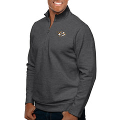 Nashville Predators Antigua Gambit Quarter-Zip Pullover Top - Charcoal | US 5082727