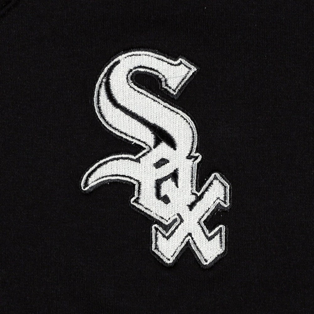 Chicago White Sox DKNY Sport Women's Lily V-Neck Pullover Sweatshirt - Black Pullover