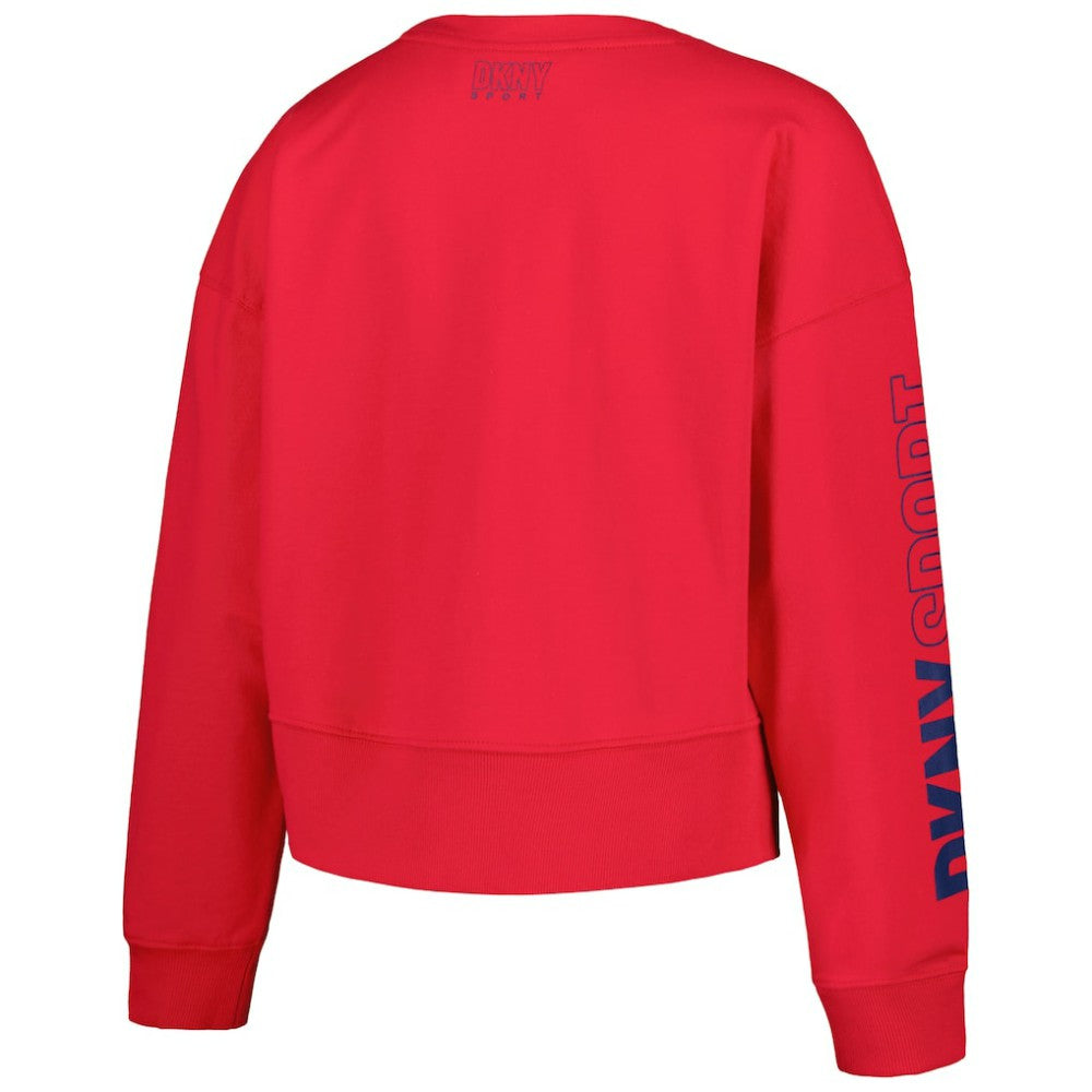 St. Louis Cardinals DKNY Sport Women's Lily V-Neck Pullover Sweatshirt - Red Pullover