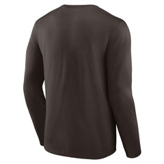 San Diego Padres Team Lockup Long Sleeve T-Shirt - Brown T-shirts