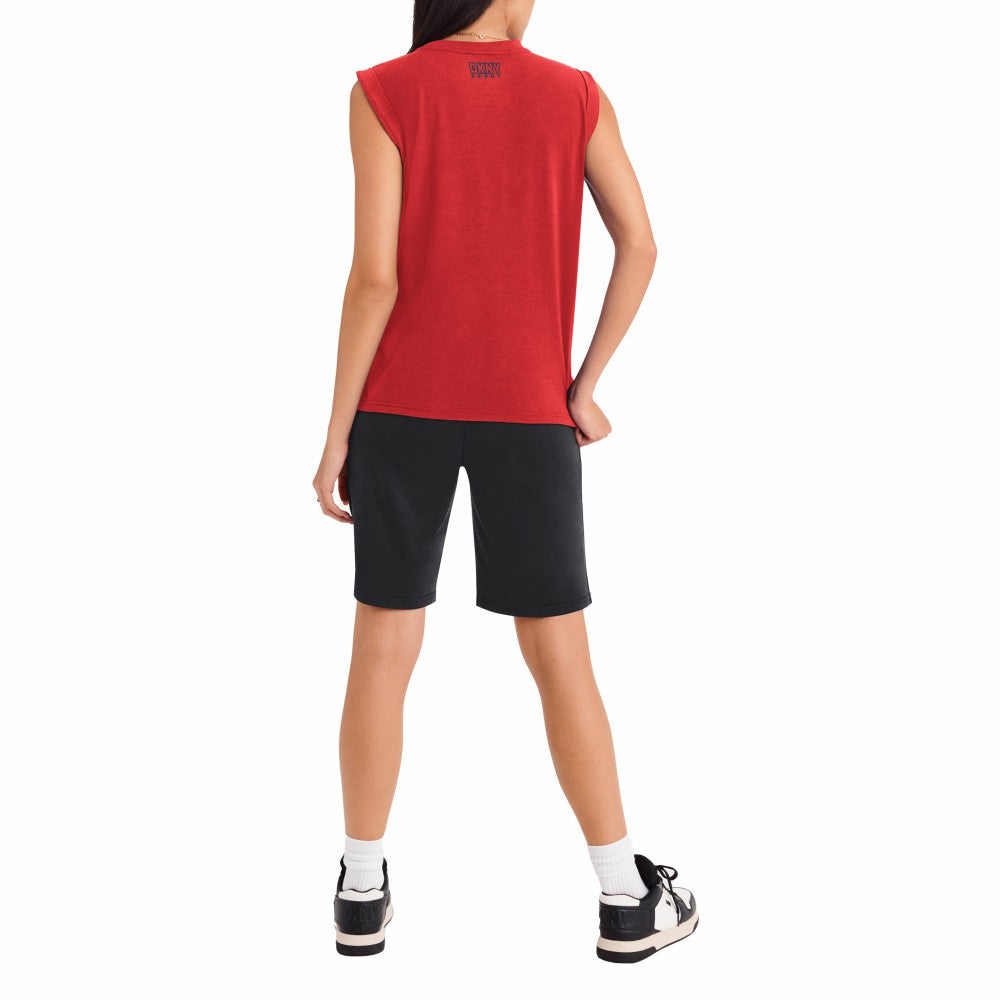 Los Angeles Angels DKNY Sport Women's Madison Tri-Blend Tank Top - Red Tanks