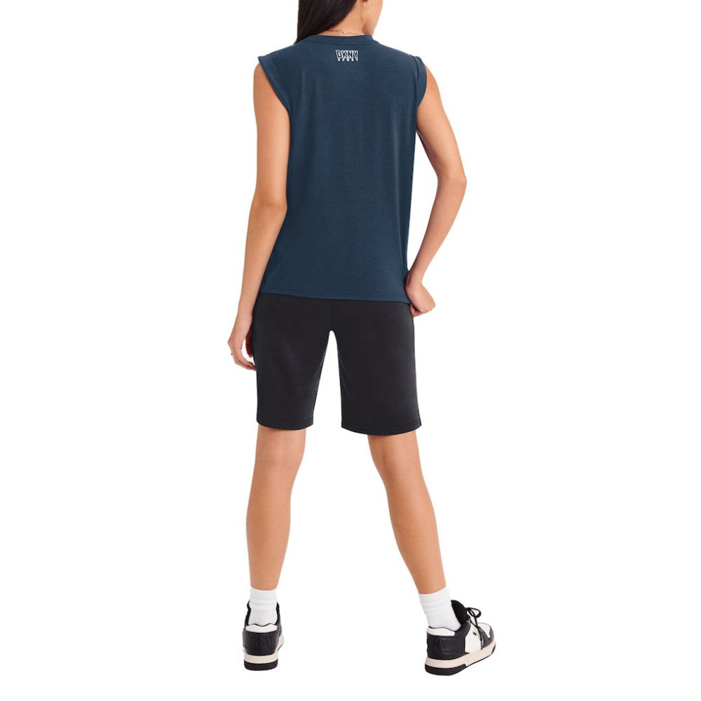 Atlanta Braves DKNY Sport Women's Madison Tri-Blend Tank Top - Navy Tanks