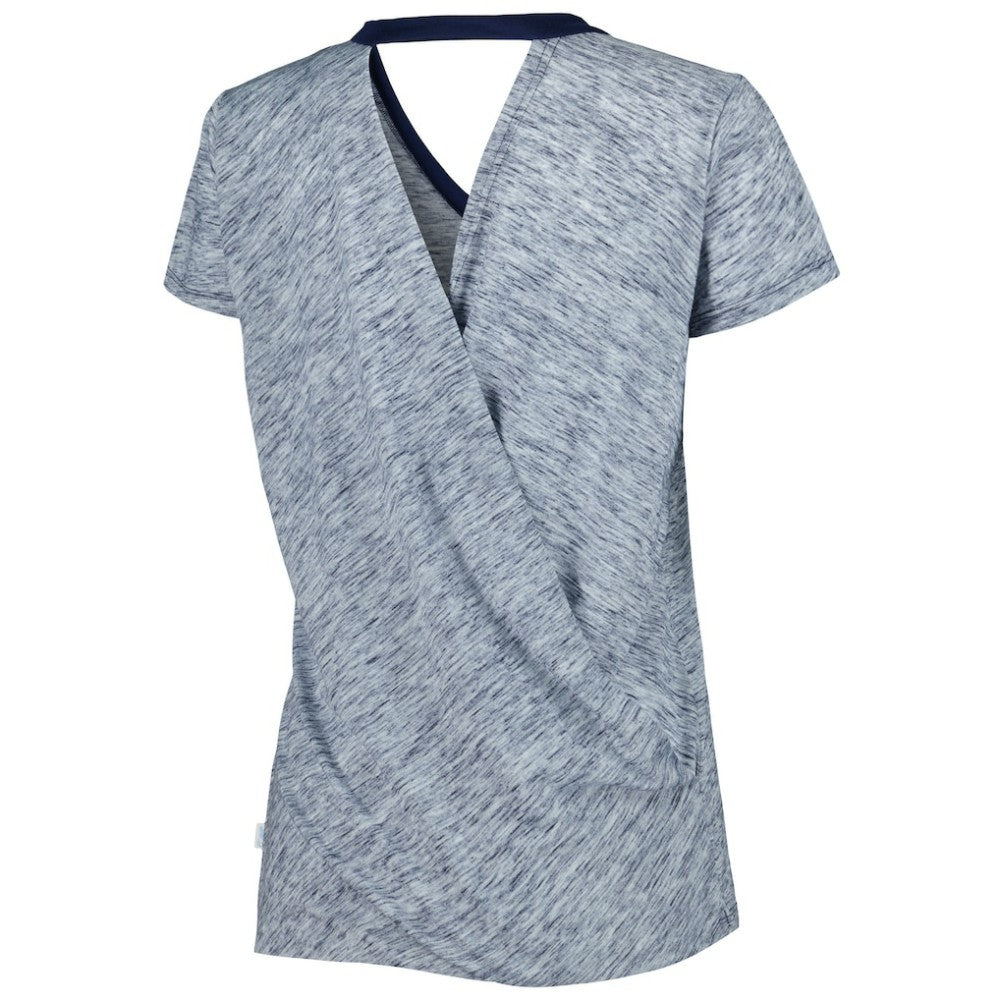 Boston Red Sox Touch Women's Halftime Back Wrap Top V-Neck T-Shirt - Navy T-shirts