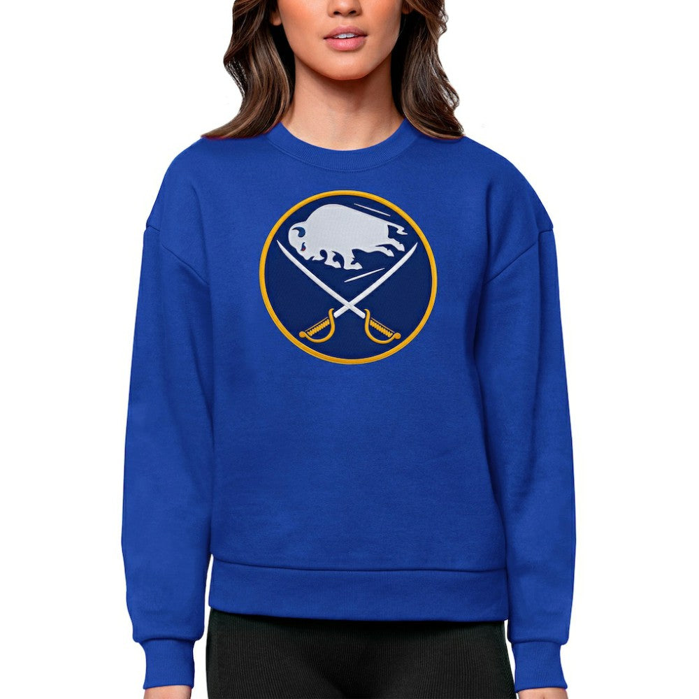 Buffalo Sabres Antigua Women's Team Logo Victory Crewneck Pullover Sweatshirt - Royal | US 5084203