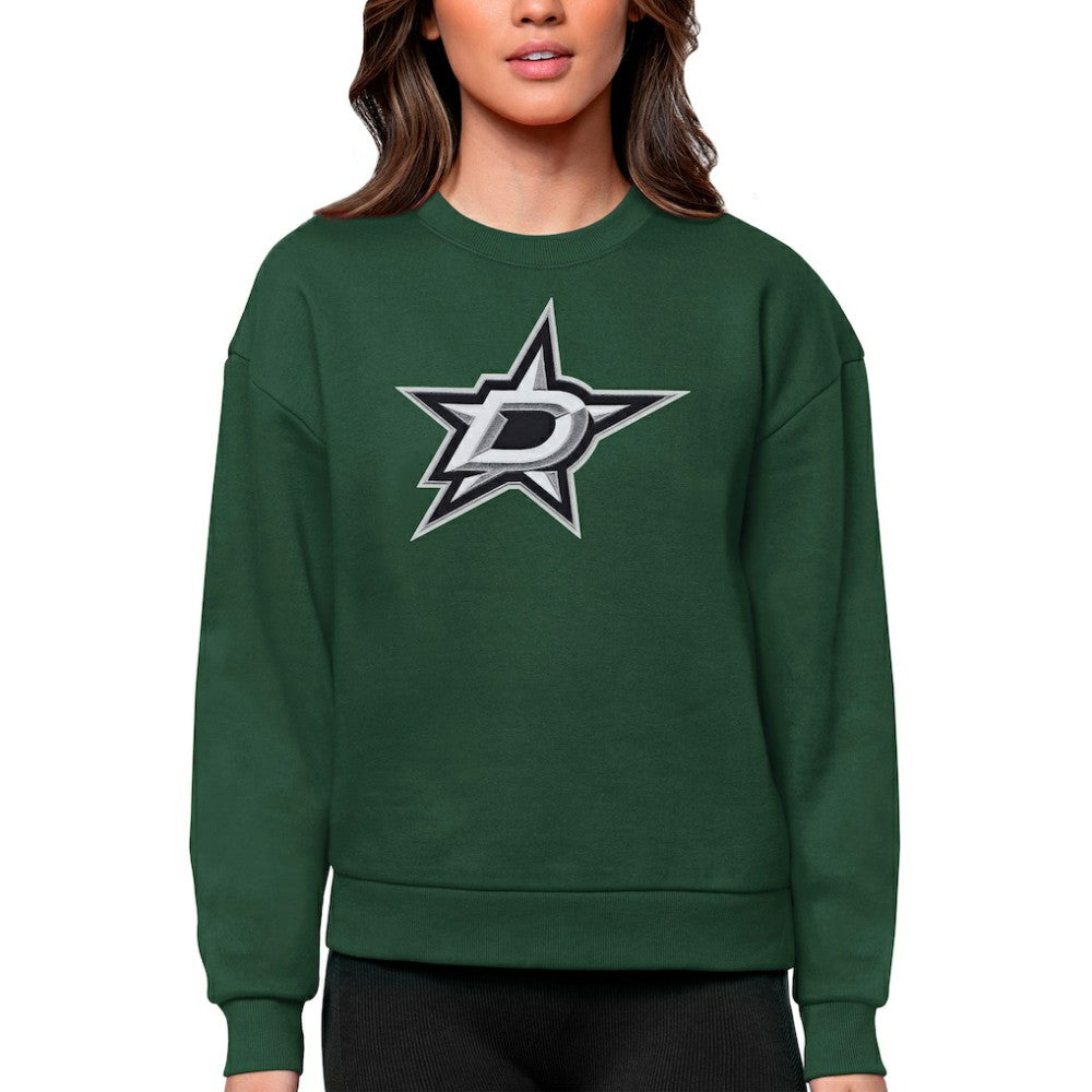 Dallas Stars Antigua Women's Team Logo Victory Crewneck Pullover Sweatshirt - Green | US 5084228