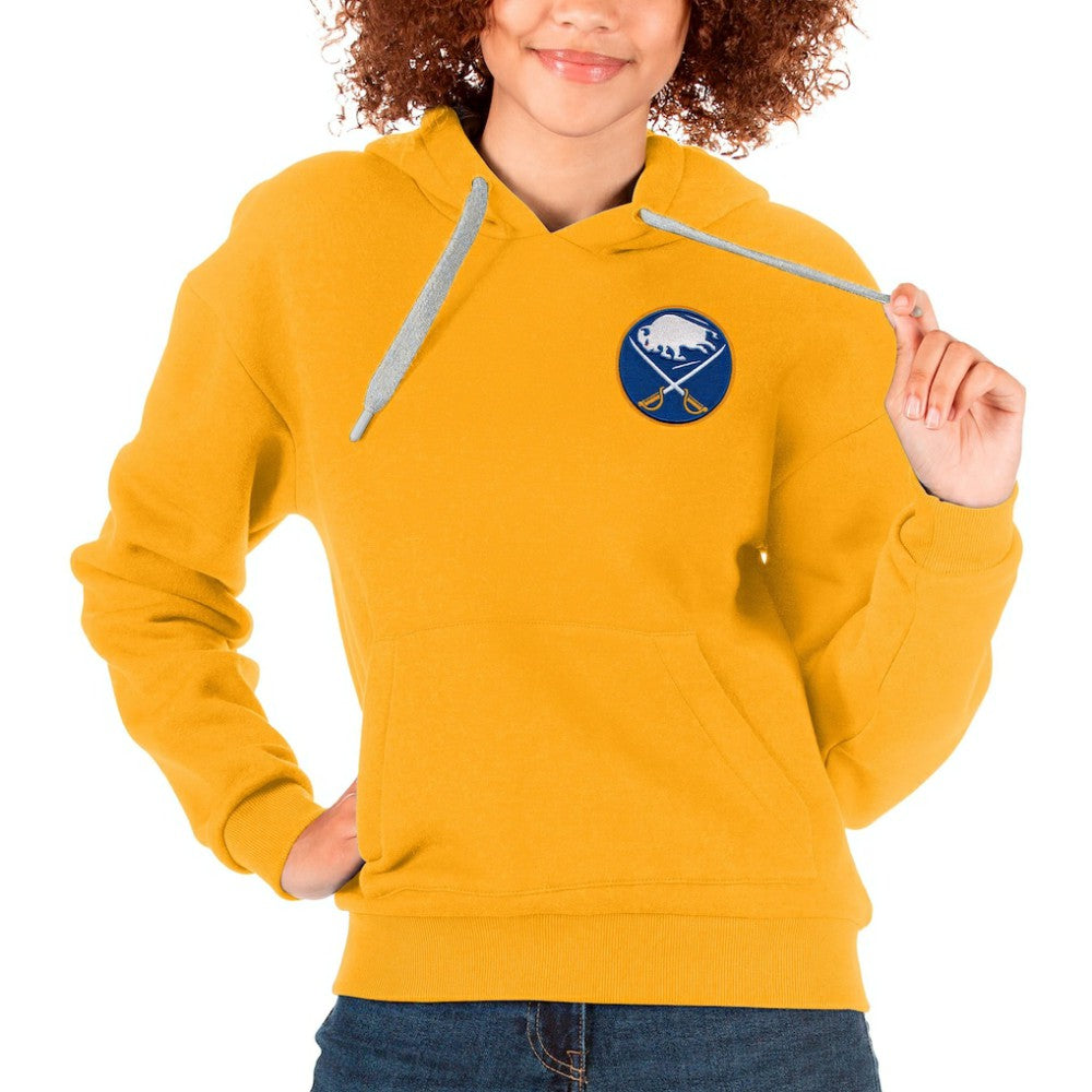 Buffalo Sabres Antigua Women's Victory Pullover Hoodie - Gold | US 5084880