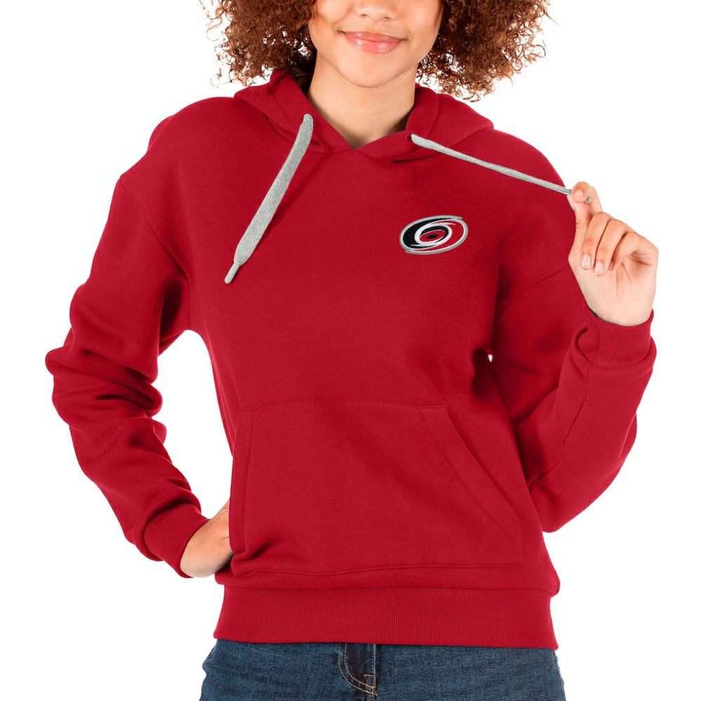 Carolina Hurricanes Antigua Women's Victory Pullover Hoodie - Red | US 5084893