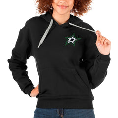 Dallas Stars Antigua Women's Victory Pullover Hoodie - Black | US 5084913