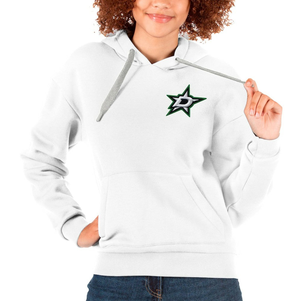 Dallas Stars Antigua Women's Victory Pullover Hoodie - White | US 5084917