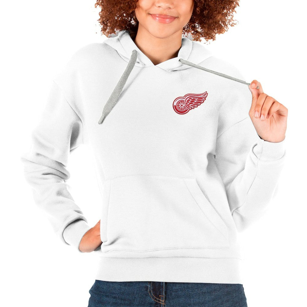 Detroit Red Wings Antigua Women's Victory Pullover Hoodie - White | US 5084922