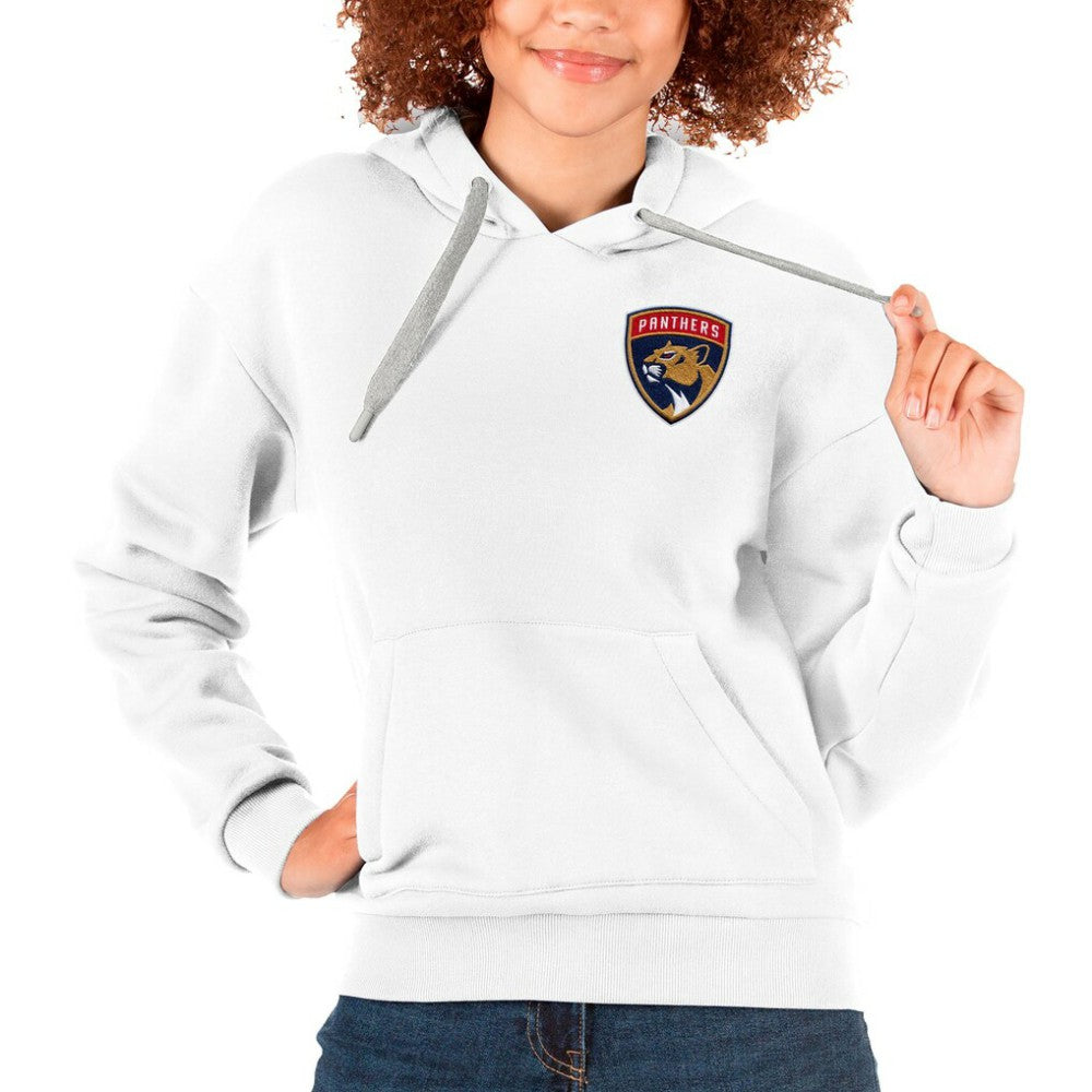 Florida Panthers Antigua Women's Victory Pullover Hoodie - White | US 5084934