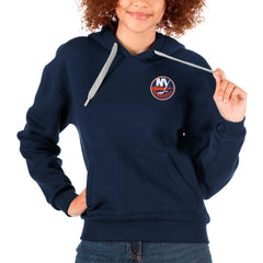 New York Islanders Antigua Women's Victory Pullover Hoodie - Navy | US 5084966