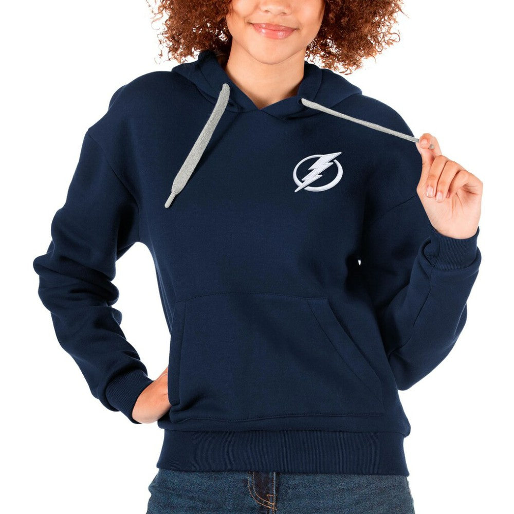 Tampa Bay Lightning Antigua Women's Victory Pullover Hoodie - Navy | US 5085012