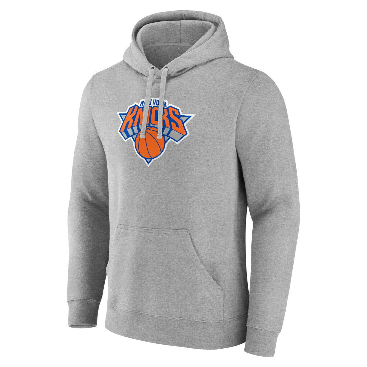 New York Knicks Logo Pullover Hoodie Heather Gray