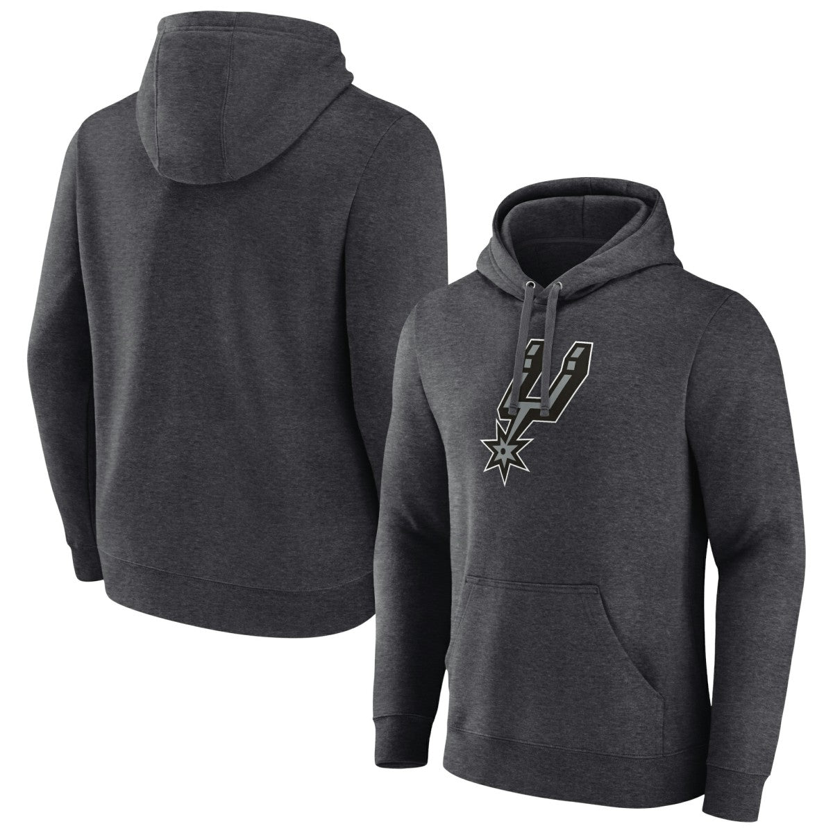 San Antonio Spurs Logo Pullover Hoodie Charcoal