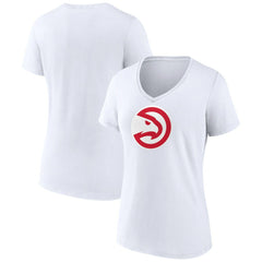 Atlanta Hawks Women's Logo V-Neck T-Shirt White