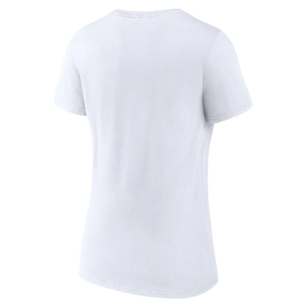 Dallas Mavericks Women's Wordmark V-Neck T-Shirt White