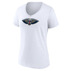 New Orleans Pelicans Women's Logo V-Neck T-Shirt White