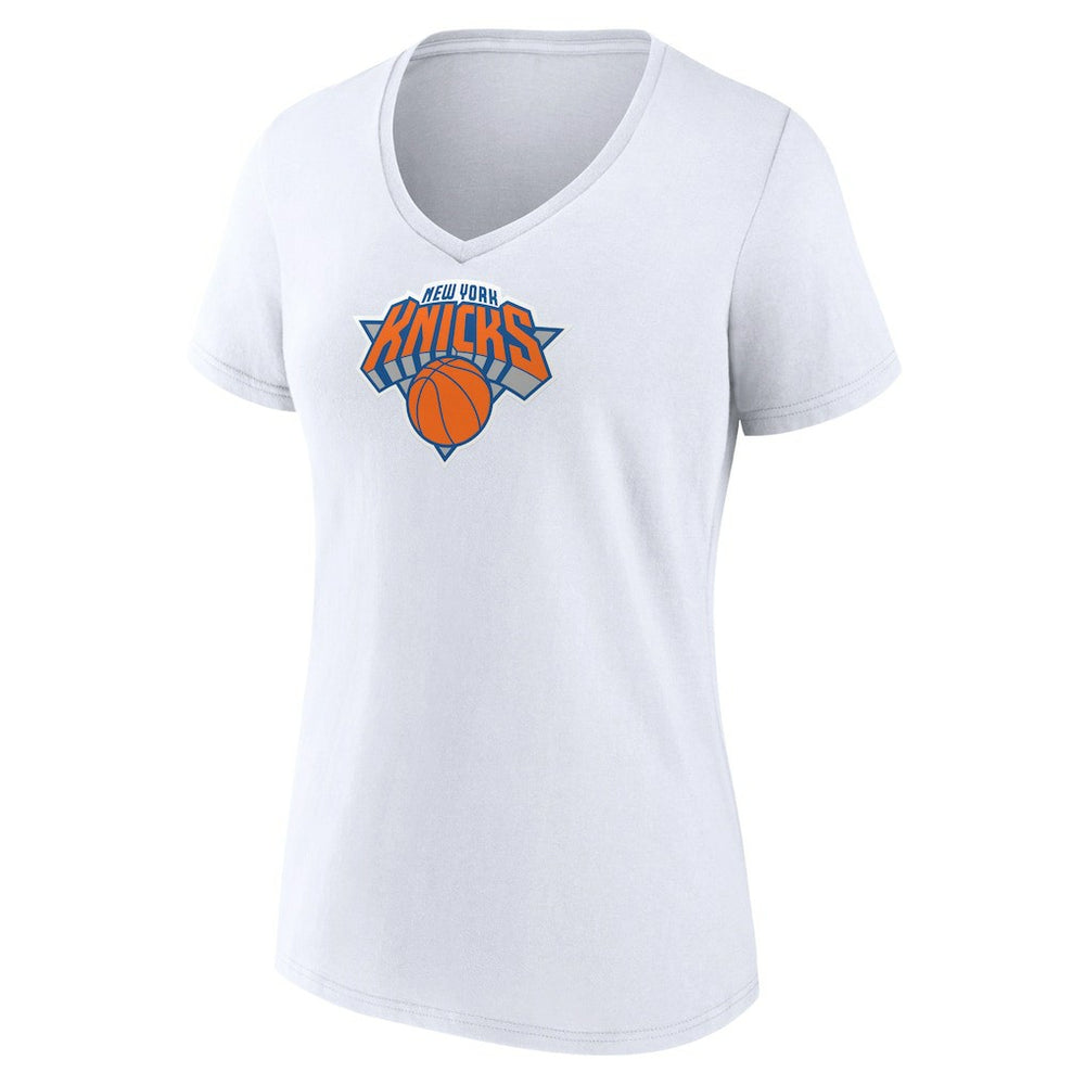 New York Knicks Women's Logo V-Neck T-Shirt White