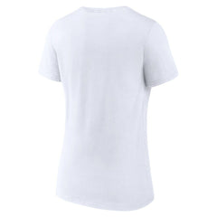 New York Knicks Women's Wordmark V-Neck T-Shirt White