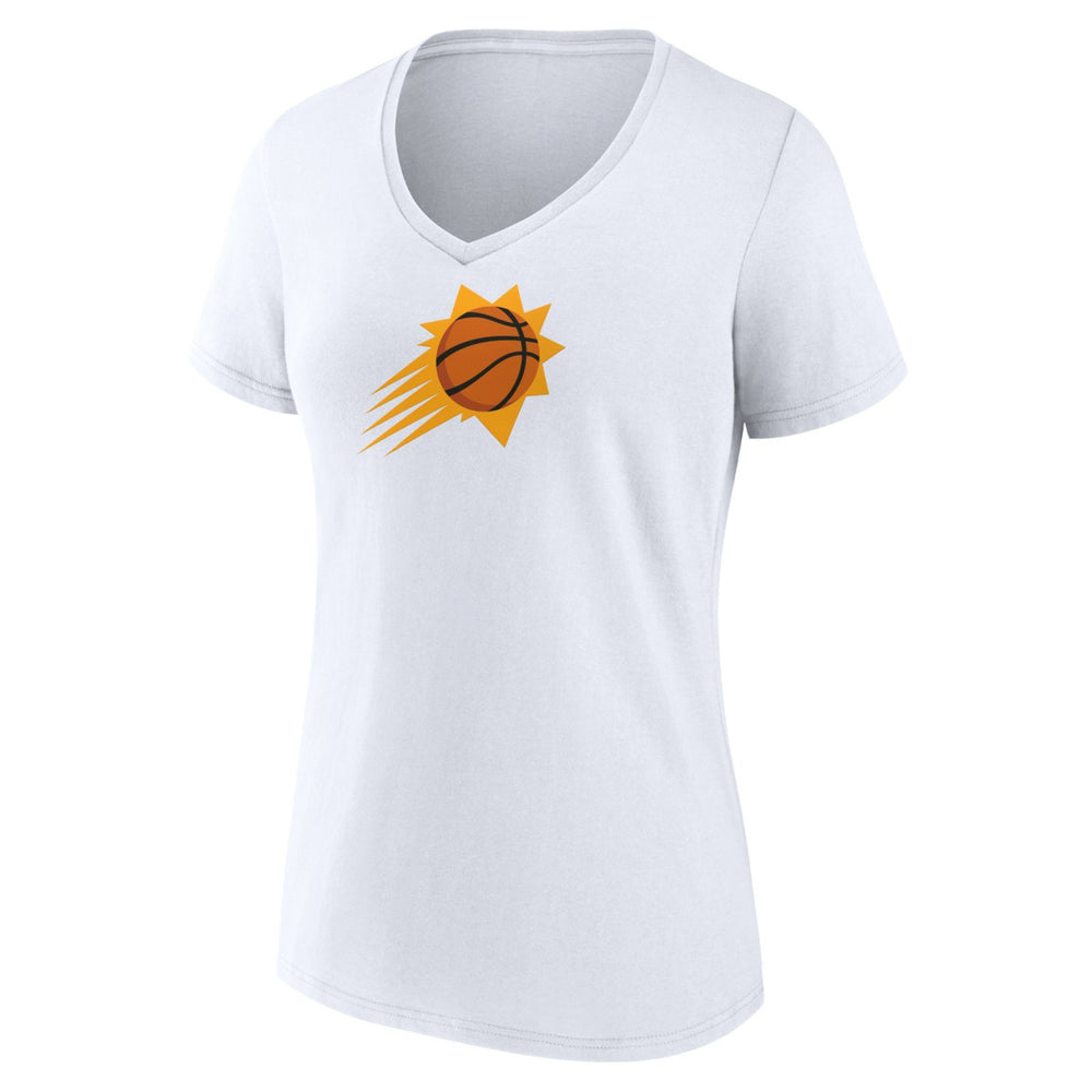 Phoenix Suns Women's Primary Logo V-Neck T-Shirt White outlet