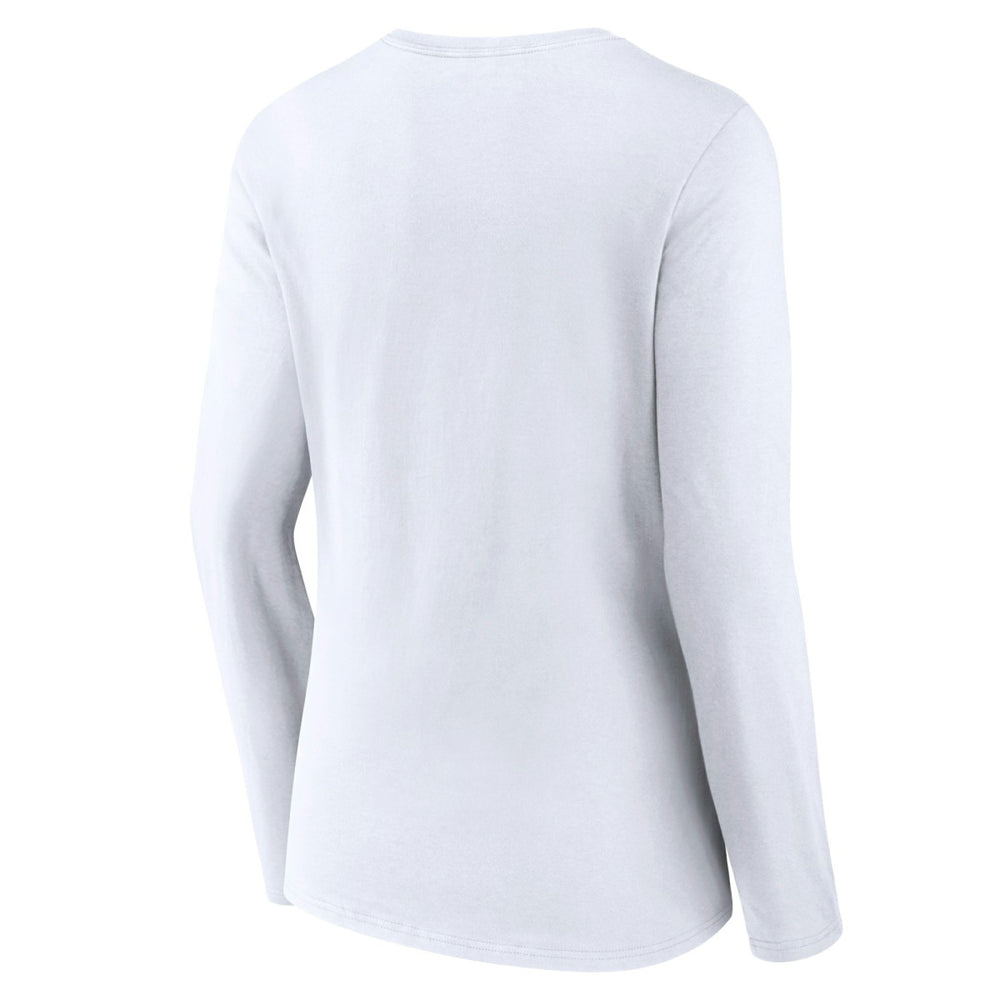 Memphis Grizzlies Women's Logo Long Sleeve V-Neck T-Shirt White