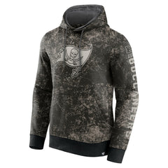 Tampa Bay Buccaneers Blackout Tonal Pullover Hoodie - Black/Gray Hoodies