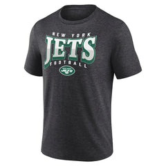 New York Jets Divided Warp Tri-Blend T-Shirt - Heather Charcoal T-shirts