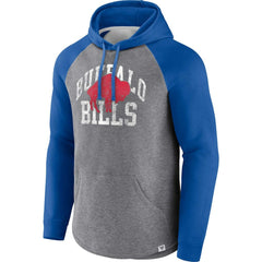 Buffalo Bills Favorite Arch Raglan Pullover Hoodie - Heather Gray Hoodies