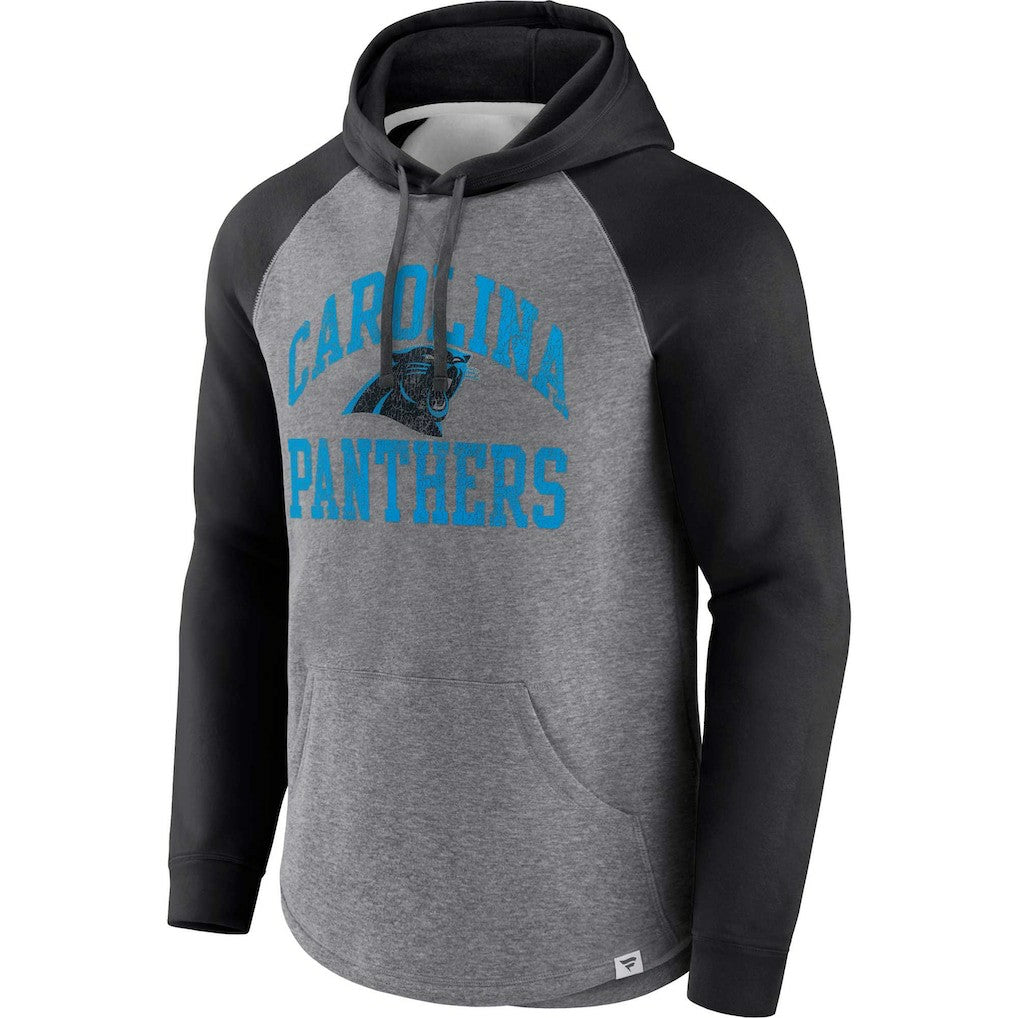 Carolina Panthers Favorite Arch Raglan Pullover Hoodie - Heather Gray Hoodies