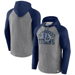 Tennessee Titans Favorite Arch Raglan Pullover Hoodie - Heather Gray Hoodies