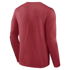 Arizona Cardinals Helmet Platform Long Sleeve T-Shirt - Cardinal T-shirts