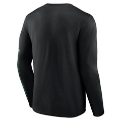 New York Jets Helmet Platform Long Sleeve T-Shirt - Black T-shirts