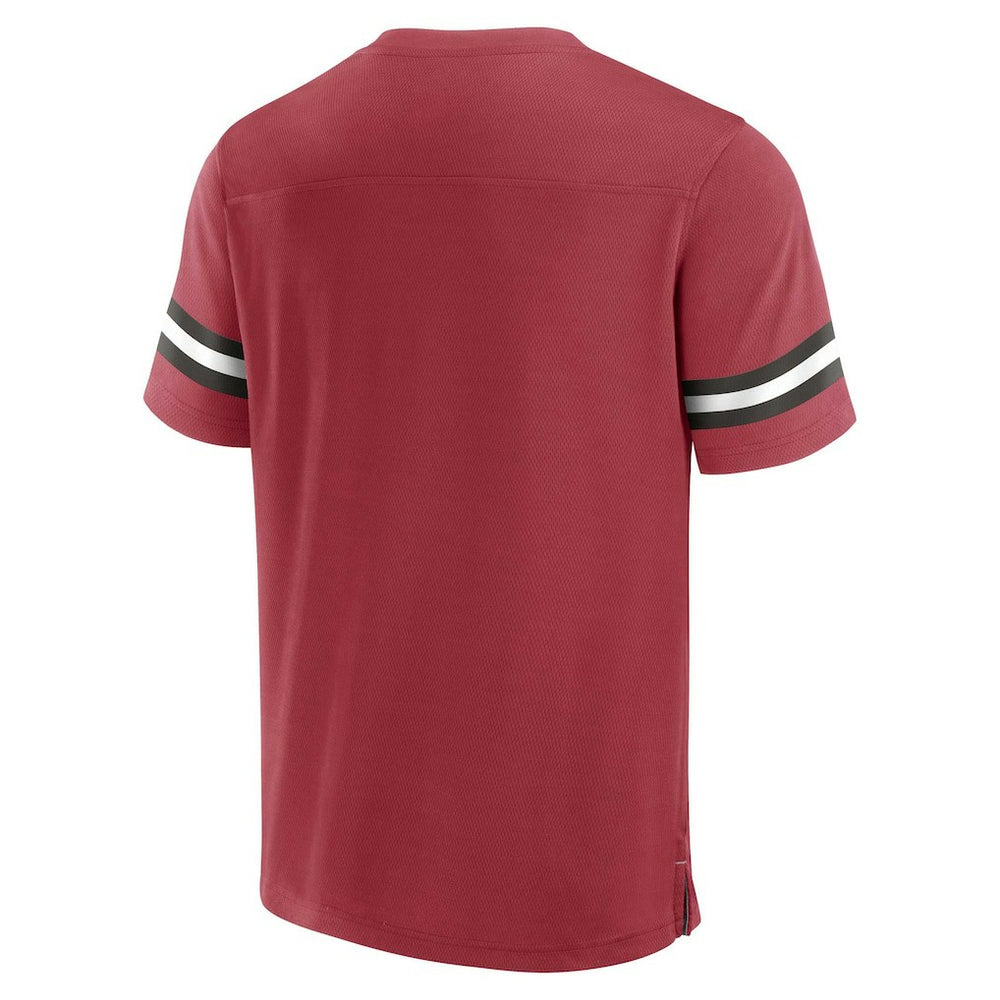 Arizona Cardinals Jersey Tackle V-Neck T-Shirt - Cardinal T-shirts