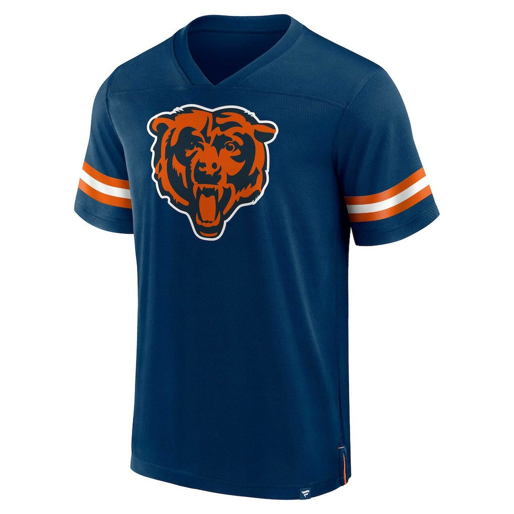 Chicago Bears Jersey Tackle V-Neck T-Shirt - Navy T-shirts