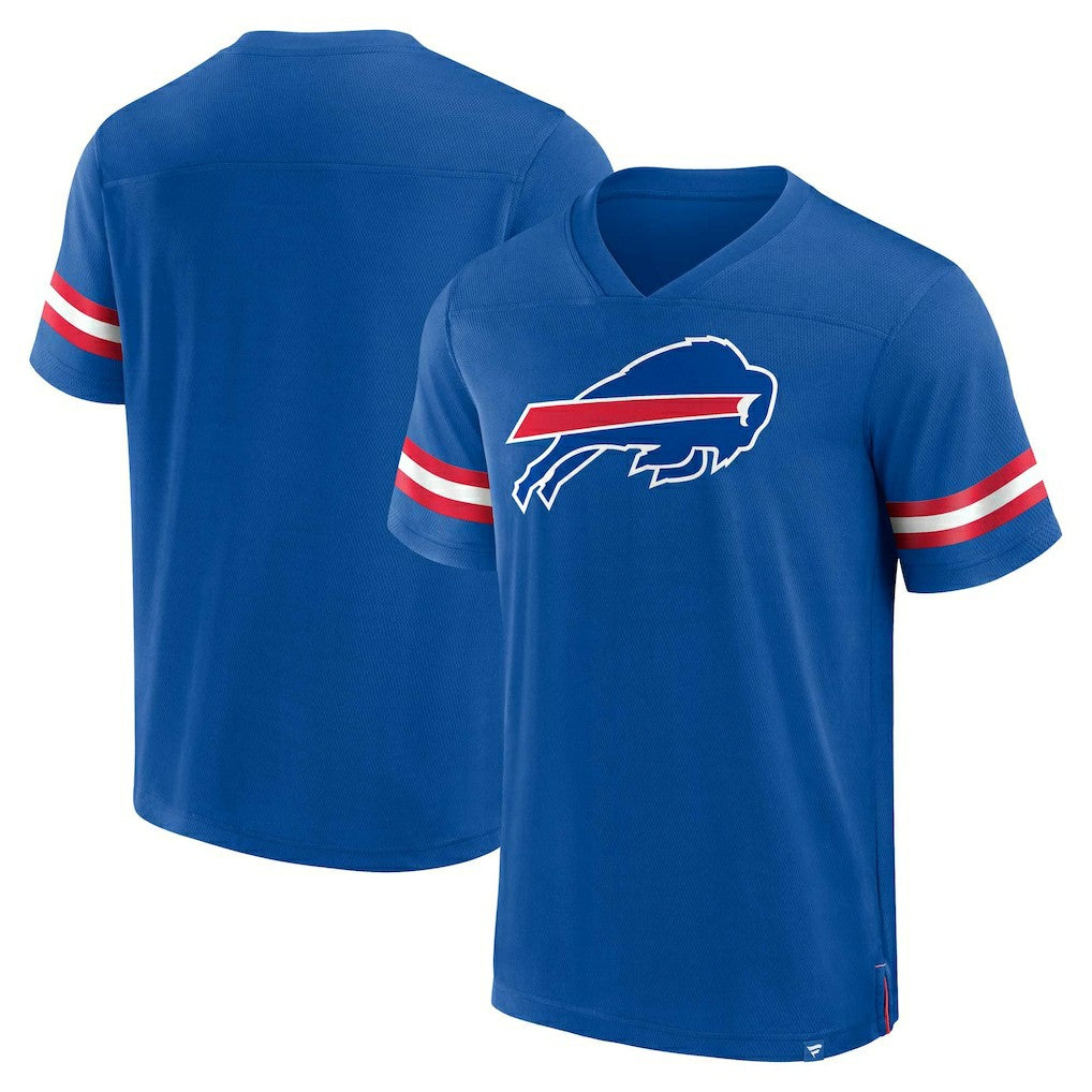 Buffalo Bills Jersey Tackle V-Neck T-Shirt - Royal T-shirts