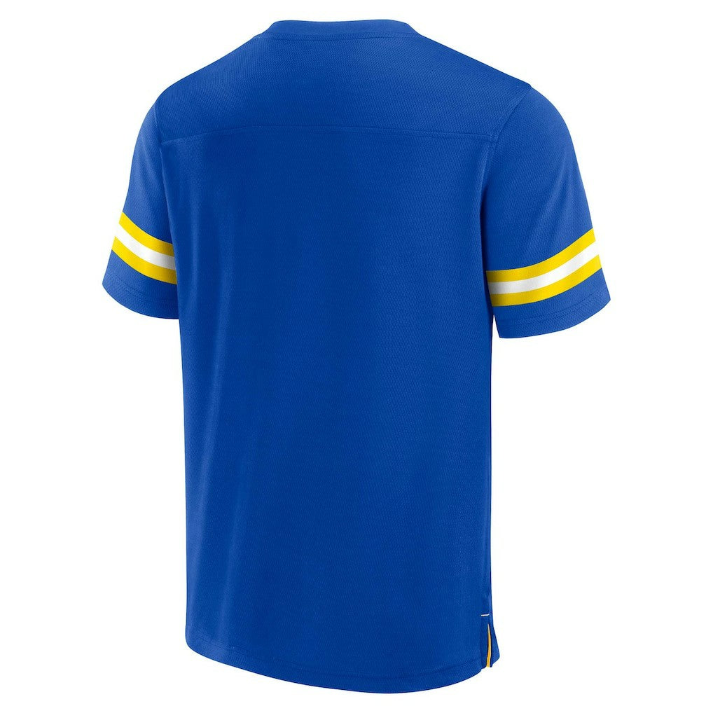 Los Angeles Rams Jersey Tackle V-Neck T-Shirt - Royal T-shirts