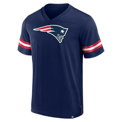 New England Patriots Jersey Tackle V-Neck T-Shirt - Navy T-shirts