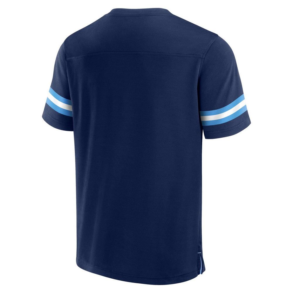 Tennessee Titans Jersey Tackle V-Neck T-Shirt - Navy T-shirts