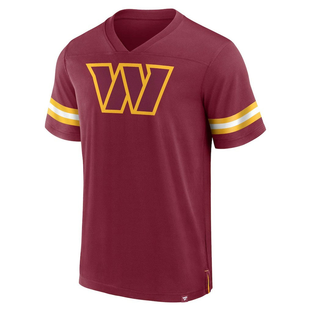 Washington Commanders Jersey Tackle V-Neck T-Shirt - Burgundy T-shirts