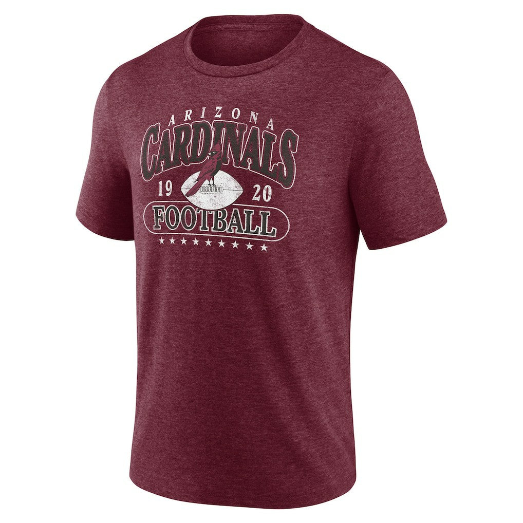 Arizona Cardinals Retro Tri-Blend T-Shirt - Heather Cardinal T-shirts