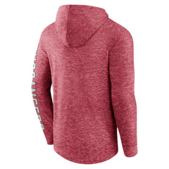 Tampa Bay Buccaneers Pill Stack Long Sleeve Hoodie T-Shirt - Heather Red Hoodies