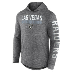Las Vegas Raiders Pill Stack Long Sleeve Hoodie T-Shirt - Heather Charcoal Hoodies