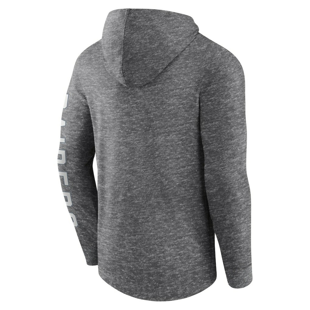 Las Vegas Raiders Pill Stack Long Sleeve Hoodie T-Shirt - Heather Charcoal Hoodies