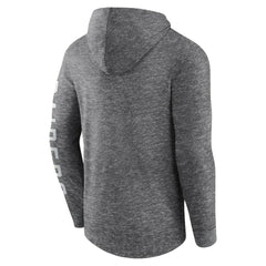 Las Vegas Raiders Pill Stack Long Sleeve Hoodie T-Shirt - Heather Charcoal Hoodies