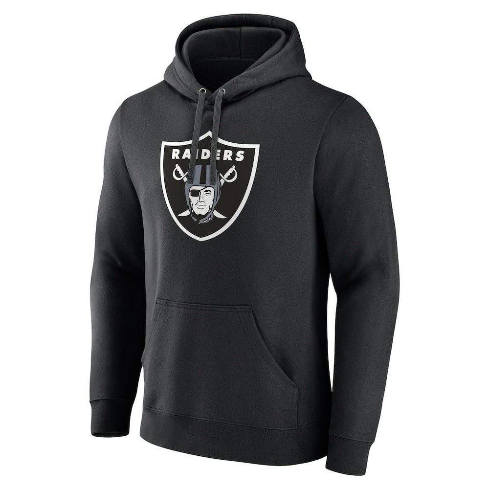 Las Vegas Raiders Primary Logo Fleece Pullover Hoodie - Black Hoodies