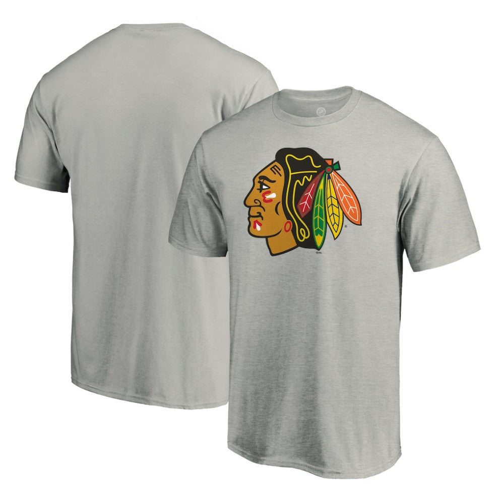 Chicago Blackhawks Logo T-Shirt - Heather Gray | US 5086688